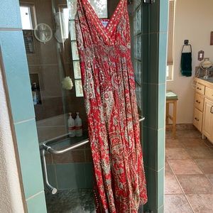 Red Paisley Sequin Sundress
